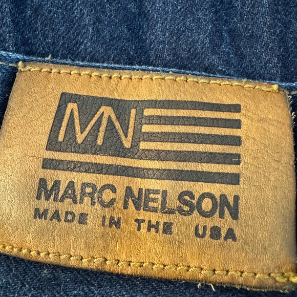 Marc Nelson Dark Wash Slim Straight Denim Jeans with Button Fly Size 38 - Picture 7 of 10